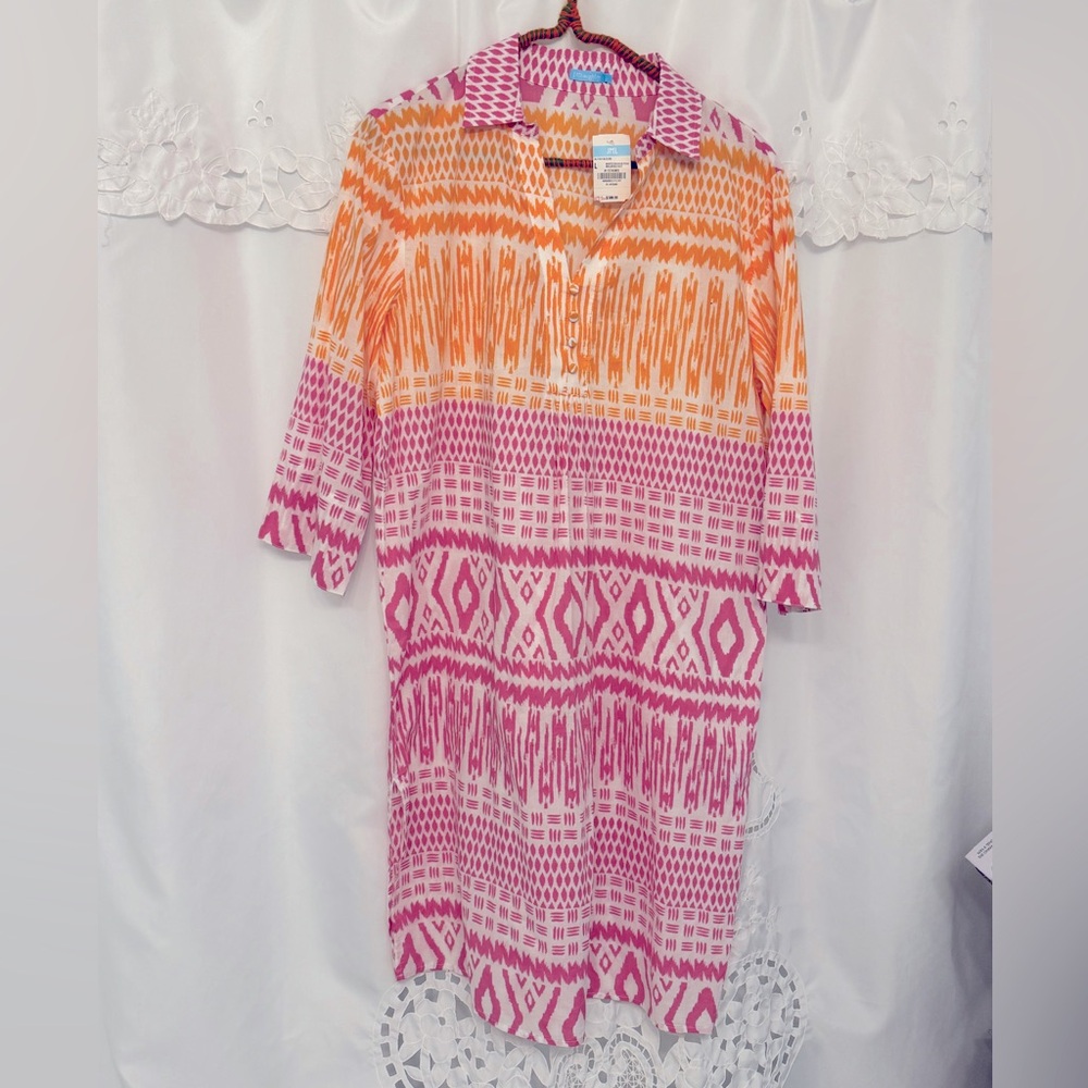 J. McLaughlin lightweight cotton beach coverup
